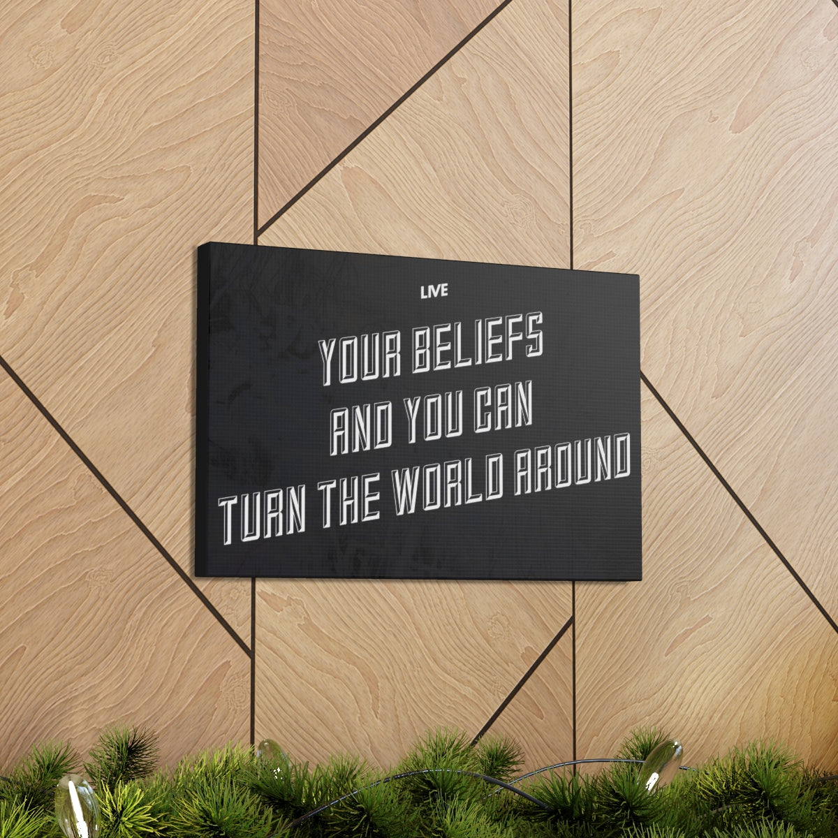 Scripture Walls Inspirational Wall Art Live Your Beliefs Motivation Wall Decor for Home Office Gym Inspiring Success Quote Print Ready to Hang Unframed-Express Your Love Gifts