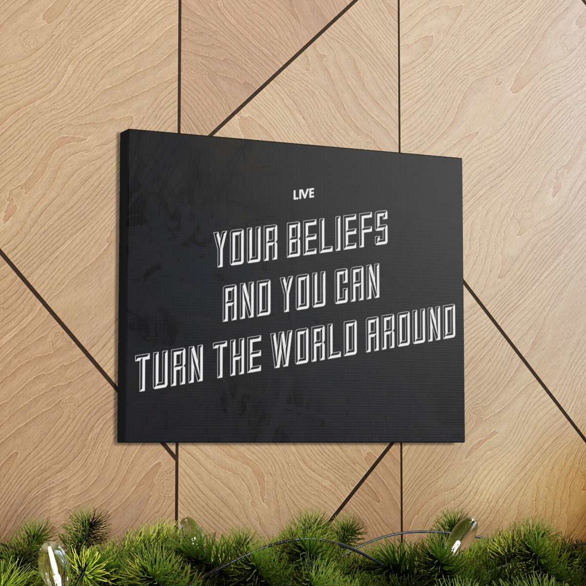 Scripture Walls Inspirational Wall Art Live Your Beliefs Motivation Wall Decor for Home Office Gym Inspiring Success Quote Print Ready to Hang Unframed-Express Your Love Gifts