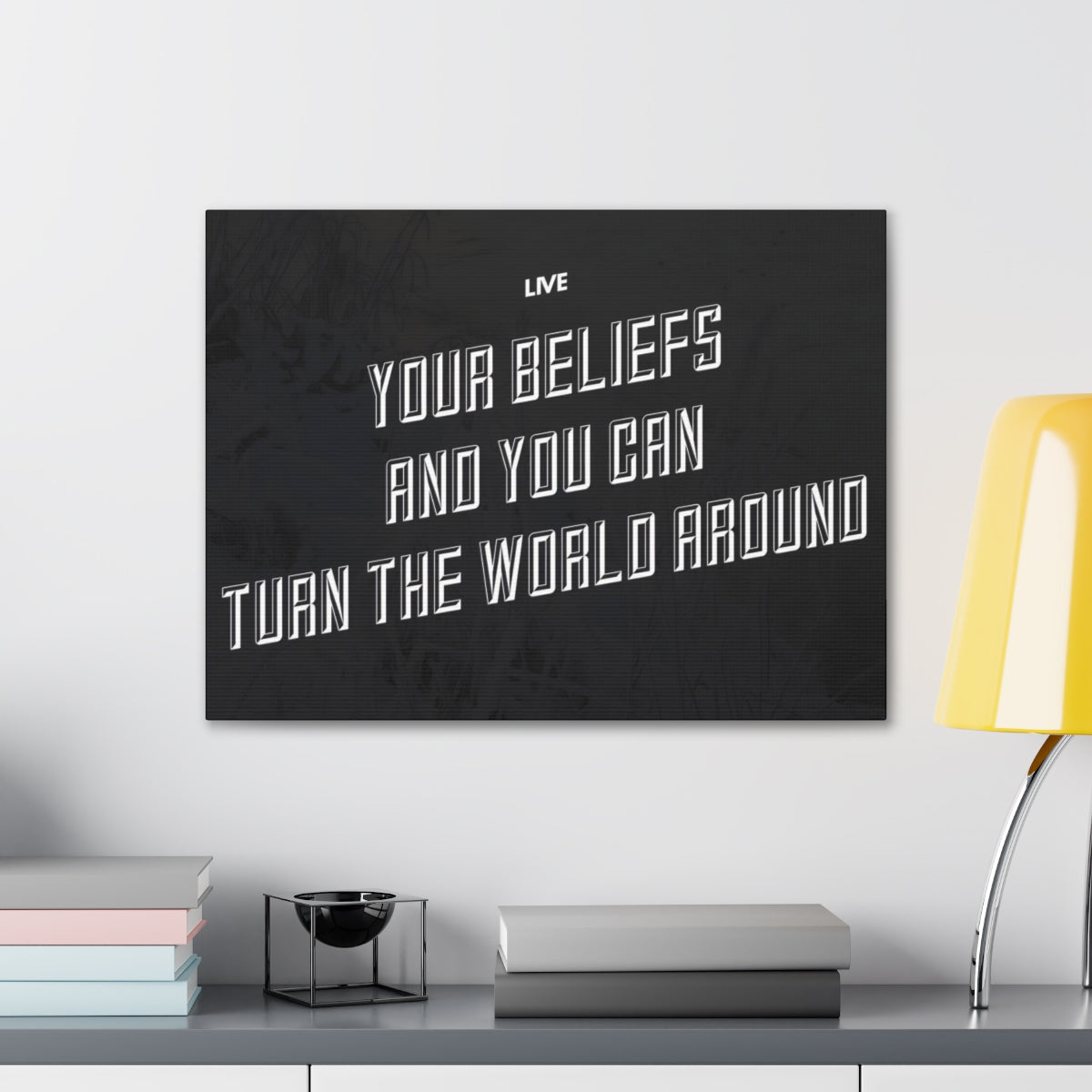 Scripture Walls Inspirational Wall Art Live Your Beliefs Motivation Wall Decor for Home Office Gym Inspiring Success Quote Print Ready to Hang Unframed-Express Your Love Gifts