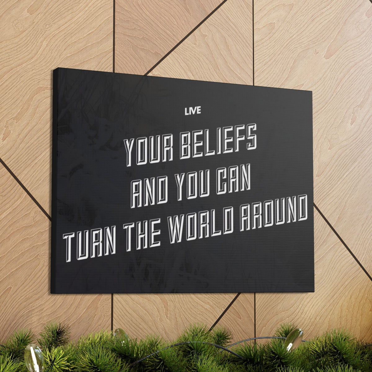 Scripture Walls Inspirational Wall Art Live Your Beliefs Motivation Wall Decor for Home Office Gym Inspiring Success Quote Print Ready to Hang Unframed-Express Your Love Gifts