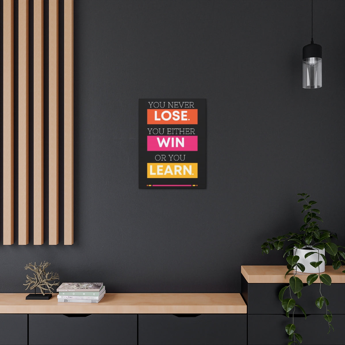 Scripture Walls Inspirational Wall Art Lose Win Learn Motivation Wall Decor for Home Office Gym Inspiring Success Quote Print Ready to Hang Unframed-Express Your Love Gifts