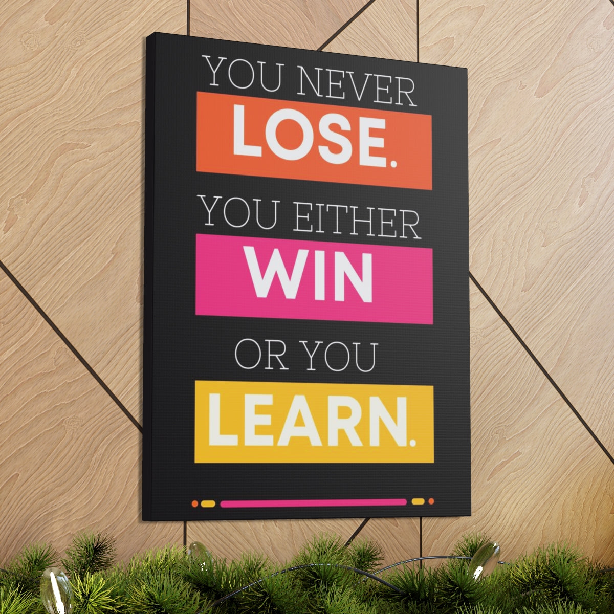 Scripture Walls Inspirational Wall Art Lose Win Learn Motivation Wall Decor for Home Office Gym Inspiring Success Quote Print Ready to Hang Unframed-Express Your Love Gifts