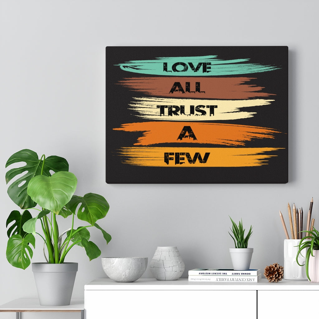 Scripture Walls Inspirational Wall Art Love All Trust a Few Wall Black Art Motivation Wall Decor for Home Office Gym Inspiring Success Quote Print Ready to Hang Unframed-Express Your Love Gifts