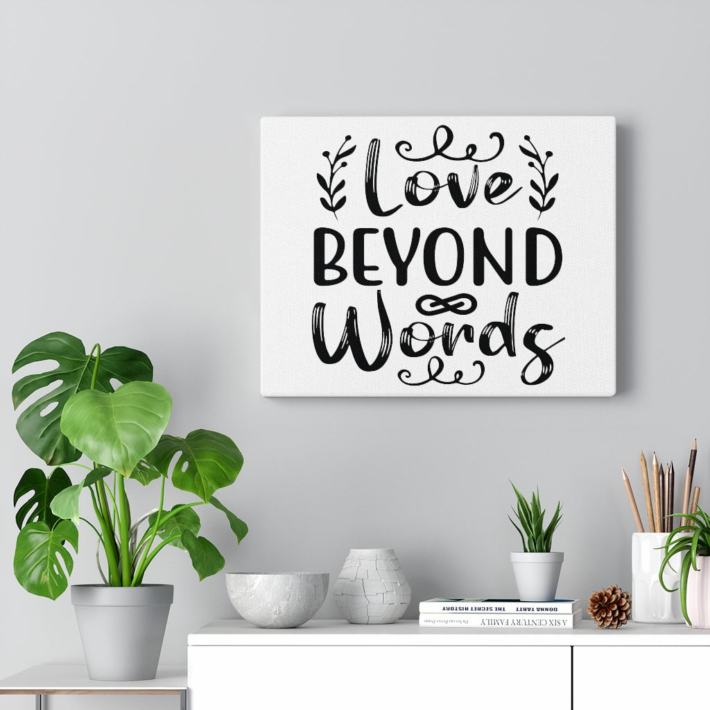 Scripture Walls Inspirational Wall Art Love Beyond Words Wall Art Motivation Wall Decor for Home Office Gym Inspiring Success Quote Print Ready to Hang Unframed-Express Your Love Gifts