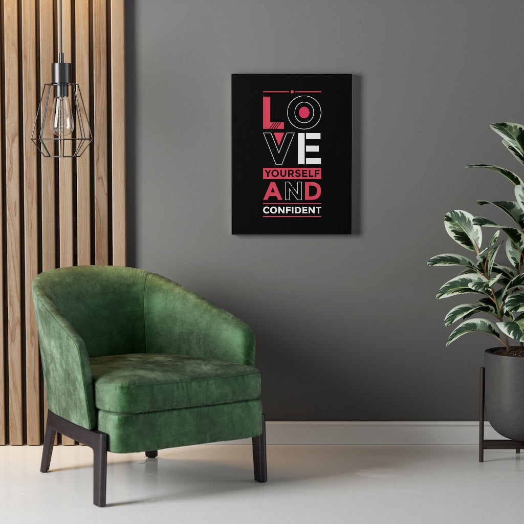 Scripture Walls Inspirational Wall Art Love Yourself And Confident Wall Art Motivation Wall Decor for Home Office Gym Inspiring Success Quote Print Ready to Hang Unframed-Express Your Love Gifts