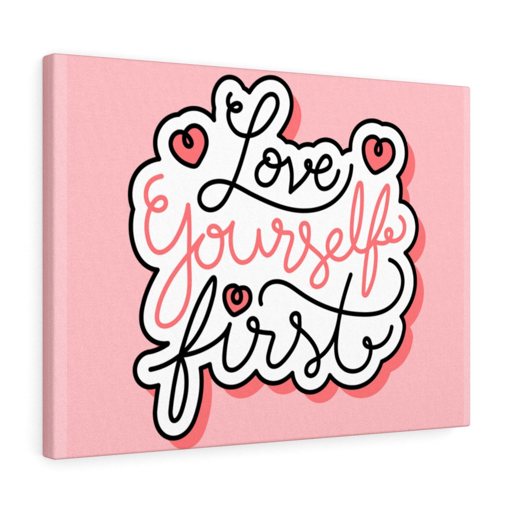 Scripture Walls Inspirational Wall Art Love Yourself First Wall Art Motivational Motto Inspiring Prints Artwork Decor Ready to Hang Unframed-Express Your Love Gifts