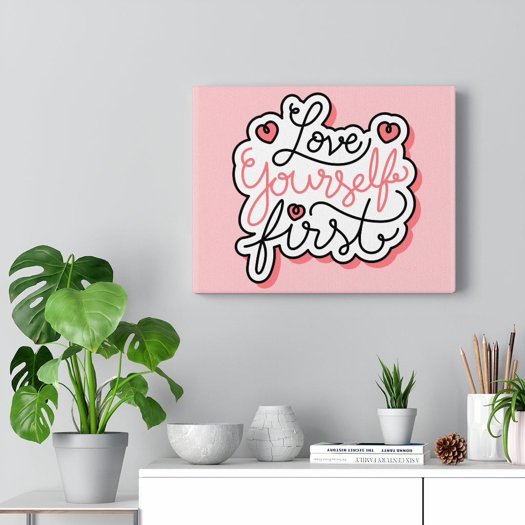 Scripture Walls Inspirational Wall Art Love Yourself First Wall Art Motivational Motto Inspiring Prints Artwork Decor Ready to Hang Unframed-Express Your Love Gifts