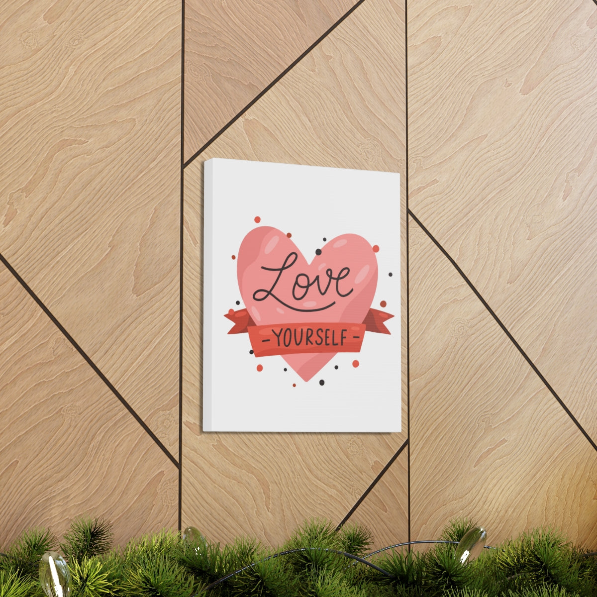 Scripture Walls Inspirational Wall Art Love Yourself Heart Motivation Wall Decor for Home Office Gym Inspiring Success Quote Print Ready to Hang Unframed-Express Your Love Gifts