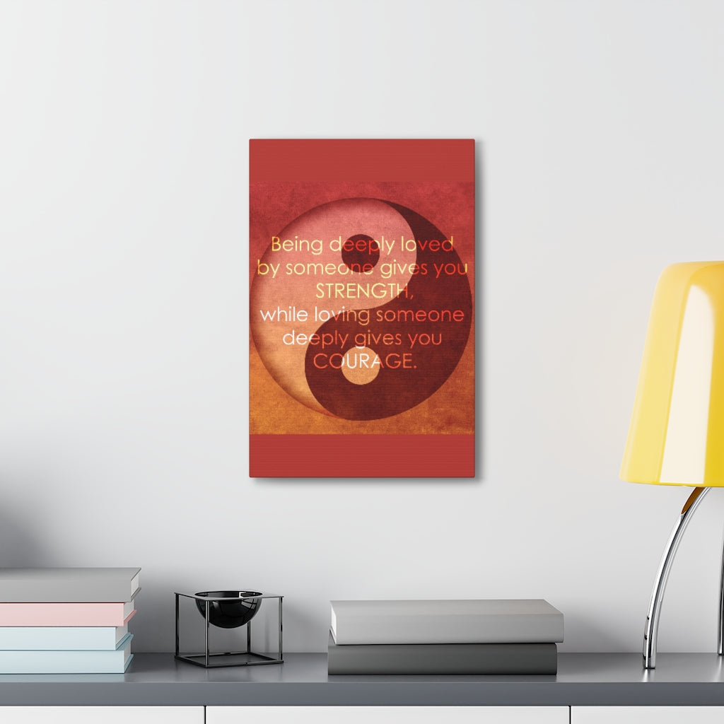 Scripture Walls Inspirational Wall Art Loving Gives Courage Motivation Wall Decor for Home Office Gym Inspiring Success Quote Print Ready to Hang Unframed-Express Your Love Gifts