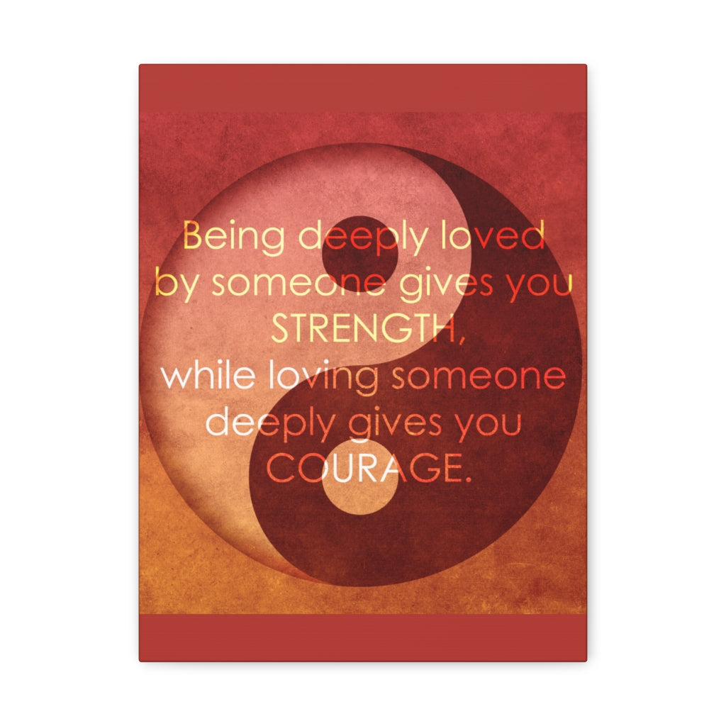 Scripture Walls Inspirational Wall Art Loving Gives Courage Motivation Wall Decor for Home Office Gym Inspiring Success Quote Print Ready to Hang Unframed-Express Your Love Gifts