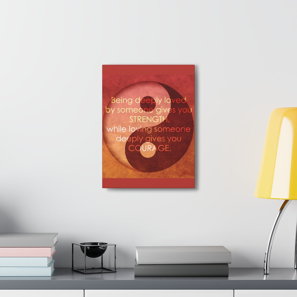 Scripture Walls Inspirational Wall Art Loving Gives Courage Motivation Wall Decor for Home Office Gym Inspiring Success Quote Print Ready to Hang Unframed-Express Your Love Gifts