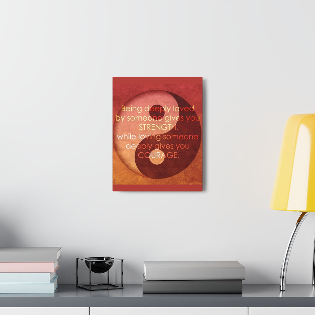 Scripture Walls Inspirational Wall Art Loving Gives Courage Motivation Wall Decor for Home Office Gym Inspiring Success Quote Print Ready to Hang Unframed-Express Your Love Gifts