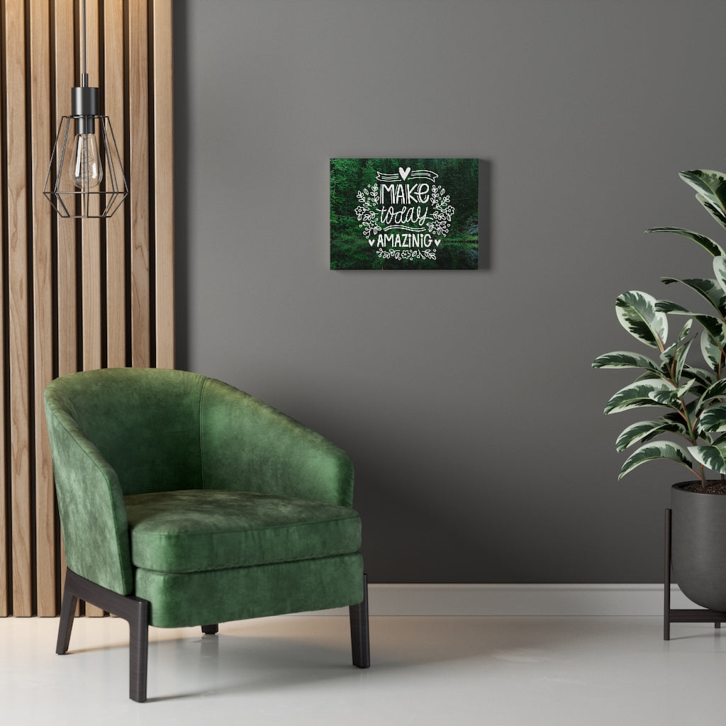 Scripture Walls Inspirational Wall Art Make Today Amazing Green Wall Art Motivational Motto Inspiring Prints Artwork Decor Ready to Hang Unframed-Express Your Love Gifts