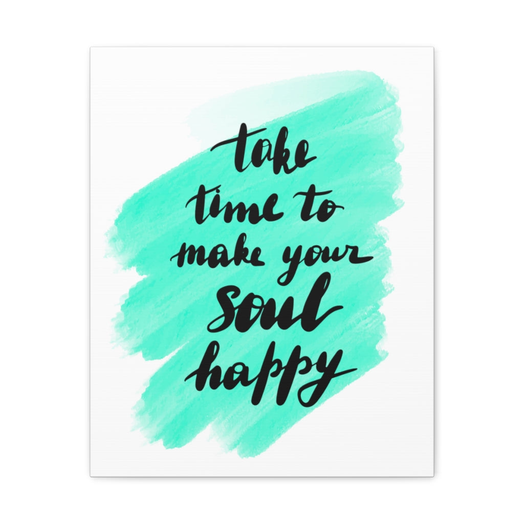Scripture Walls Inspirational Wall Art Make Your Soul Happy Motivation Wall Decor for Home Office Gym Inspiring Success Quote Print Ready to Hang Unframed-Express Your Love Gifts