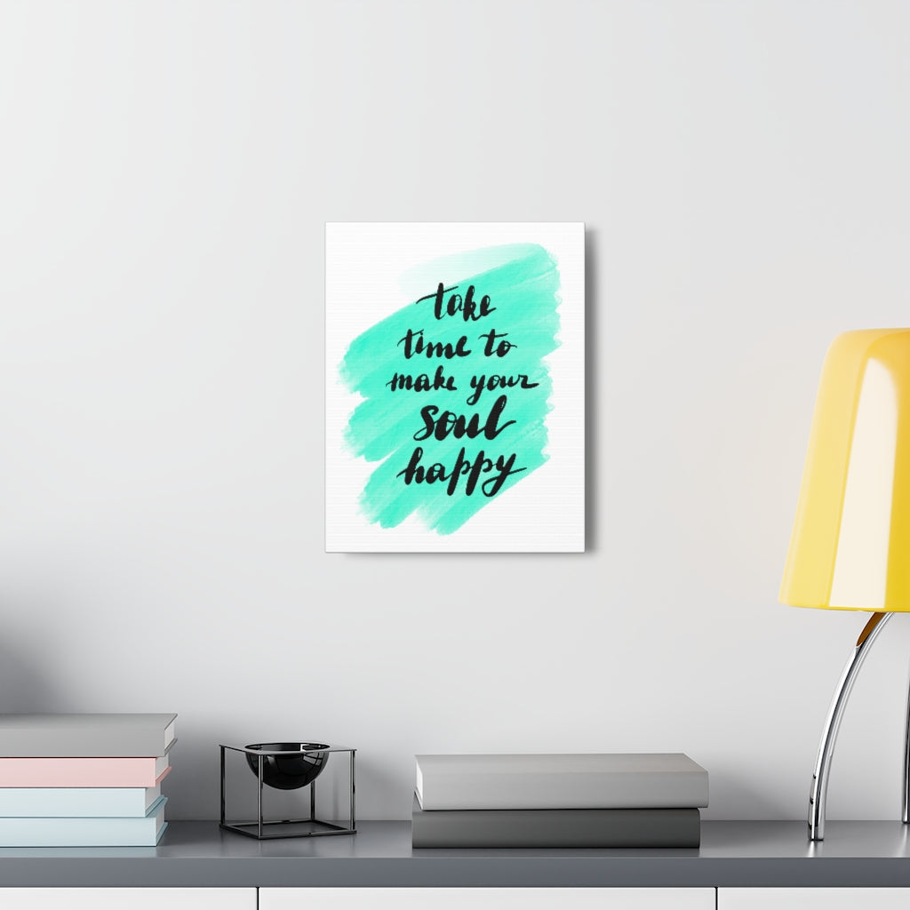 Scripture Walls Inspirational Wall Art Make Your Soul Happy Motivation Wall Decor for Home Office Gym Inspiring Success Quote Print Ready to Hang Unframed-Express Your Love Gifts
