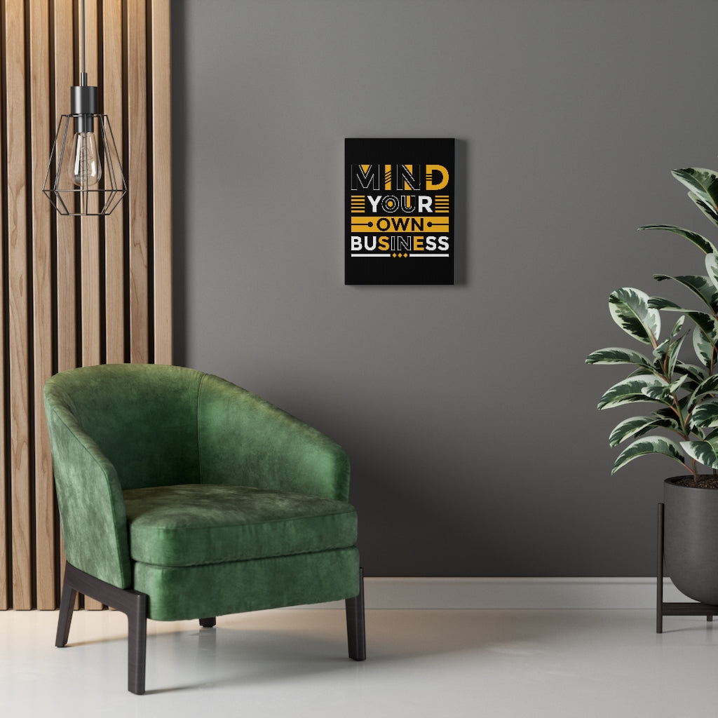 Scripture Walls Inspirational Wall Art Mind Your Own Business Wall Art Motivation Wall Decor for Home Office Gym Inspiring Success Quote Print Ready to Hang Unframed-Express Your Love Gifts