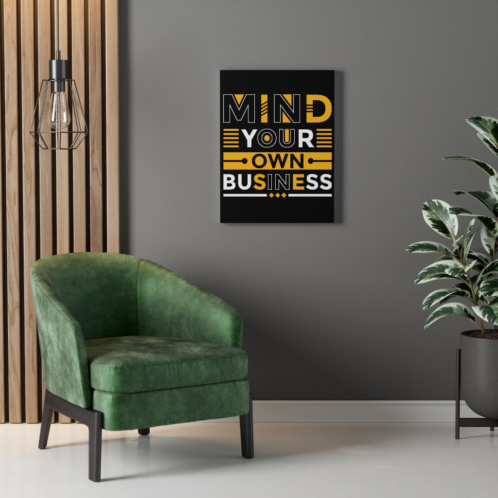 Scripture Walls Inspirational Wall Art Mind Your Own Business Wall Art Motivation Wall Decor for Home Office Gym Inspiring Success Quote Print Ready to Hang Unframed-Express Your Love Gifts