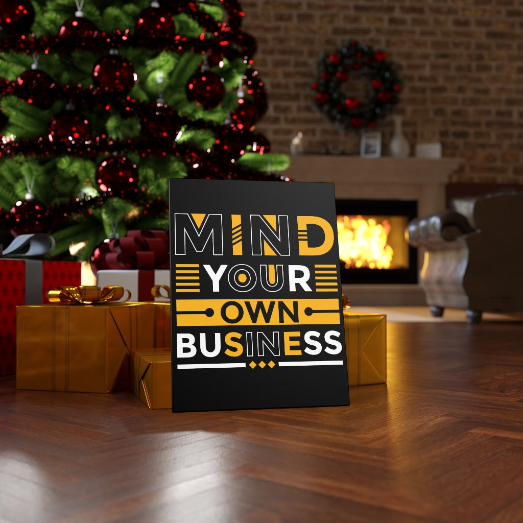 Scripture Walls Inspirational Wall Art Mind Your Own Business Wall Art Motivation Wall Decor for Home Office Gym Inspiring Success Quote Print Ready to Hang Unframed-Express Your Love Gifts