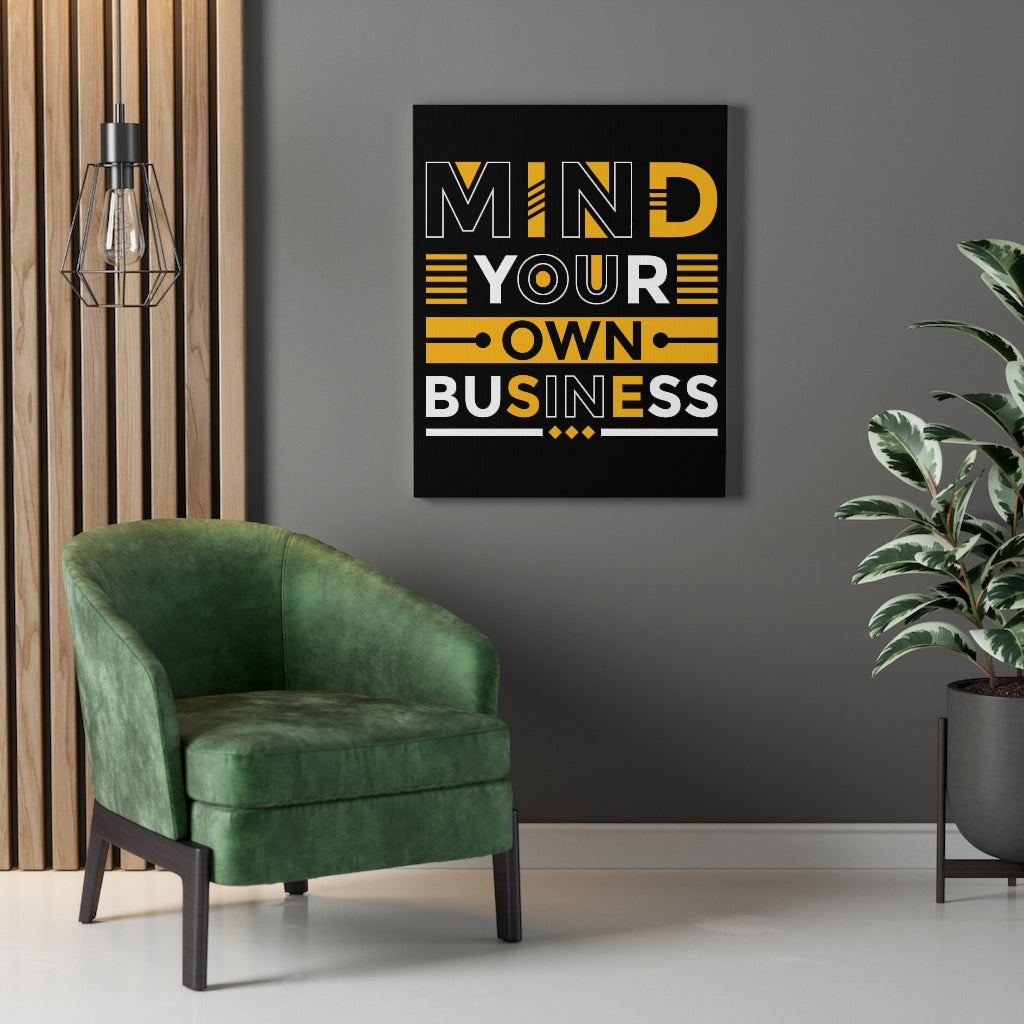 Scripture Walls Inspirational Wall Art Mind Your Own Business Wall Art Motivation Wall Decor for Home Office Gym Inspiring Success Quote Print Ready to Hang Unframed-Express Your Love Gifts