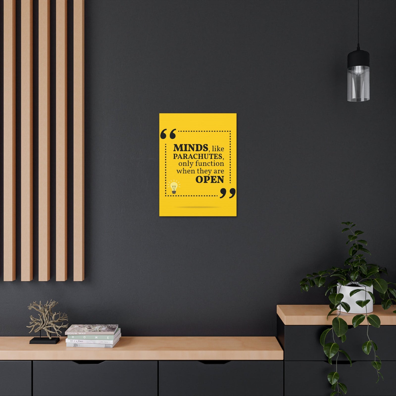 Scripture Walls Inspirational Wall Art Minds Like Parachutes Motivation Wall Decor for Home Office Gym Inspiring Success Quote Print Ready to Hang Unframed-Express Your Love Gifts