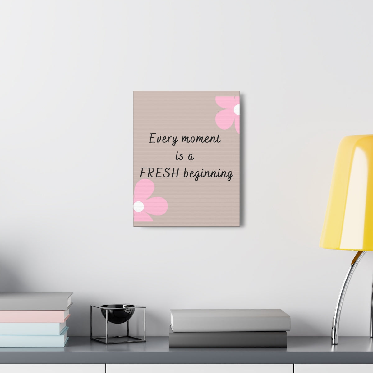 Scripture Walls Inspirational Wall Art Moment Is A Beginning Motivation Wall Decor for Home Office Gym Inspiring Success Quote Print Ready to Hang Unframed-Express Your Love Gifts