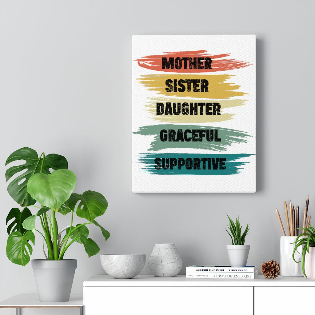 Scripture Walls Inspirational Wall Art Mother Graceful Supportive Wall Art Motivation Wall Decor for Home Office Gym Inspiring Success Quote Print Ready to Hang Unframed-Express Your Love Gifts
