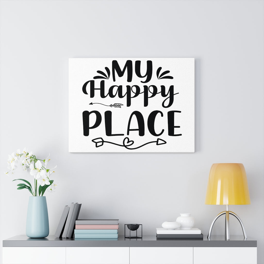 Scripture Walls Inspirational Wall Art My Happy Place Wall Art Motivation Wall Decor for Home Office Gym Inspiring Success Quote Print Ready to Hang Unframed-Express Your Love Gifts