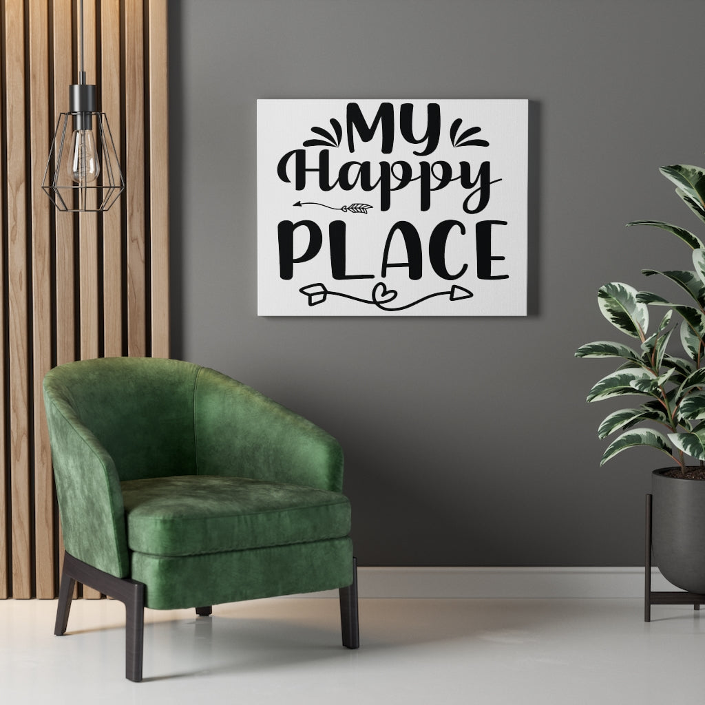 Scripture Walls Inspirational Wall Art My Happy Place Wall Art Motivation Wall Decor for Home Office Gym Inspiring Success Quote Print Ready to Hang Unframed-Express Your Love Gifts