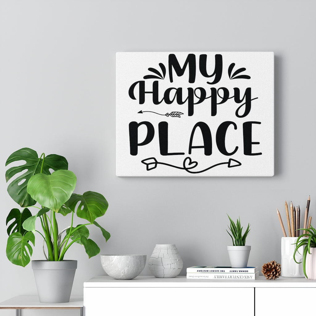 Scripture Walls Inspirational Wall Art My Happy Place Wall Art Motivation Wall Decor for Home Office Gym Inspiring Success Quote Print Ready to Hang Unframed-Express Your Love Gifts