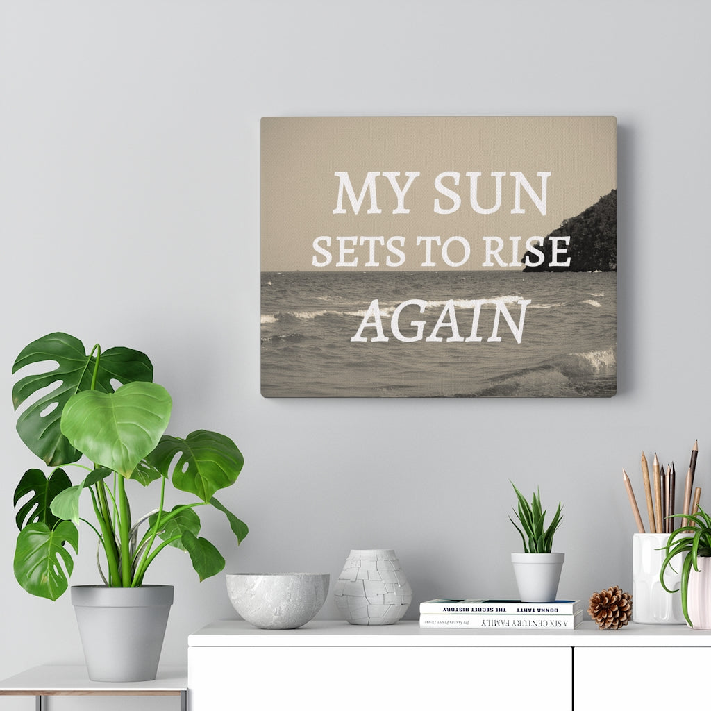 Scripture Walls Inspirational Wall Art My Sun Sets To Rise Again Motivational Print Ready to Hang Artwork Unframed-Express Your Love Gifts