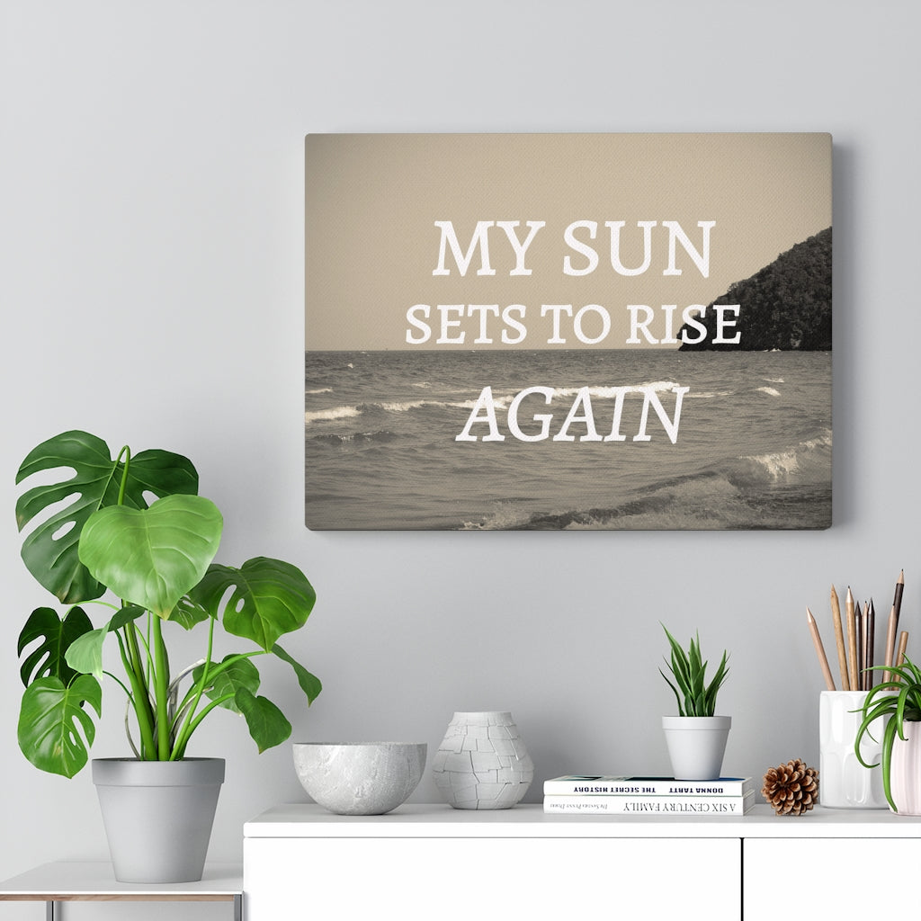Scripture Walls Inspirational Wall Art My Sun Sets To Rise Again Motivational Print Ready to Hang Artwork Unframed-Express Your Love Gifts