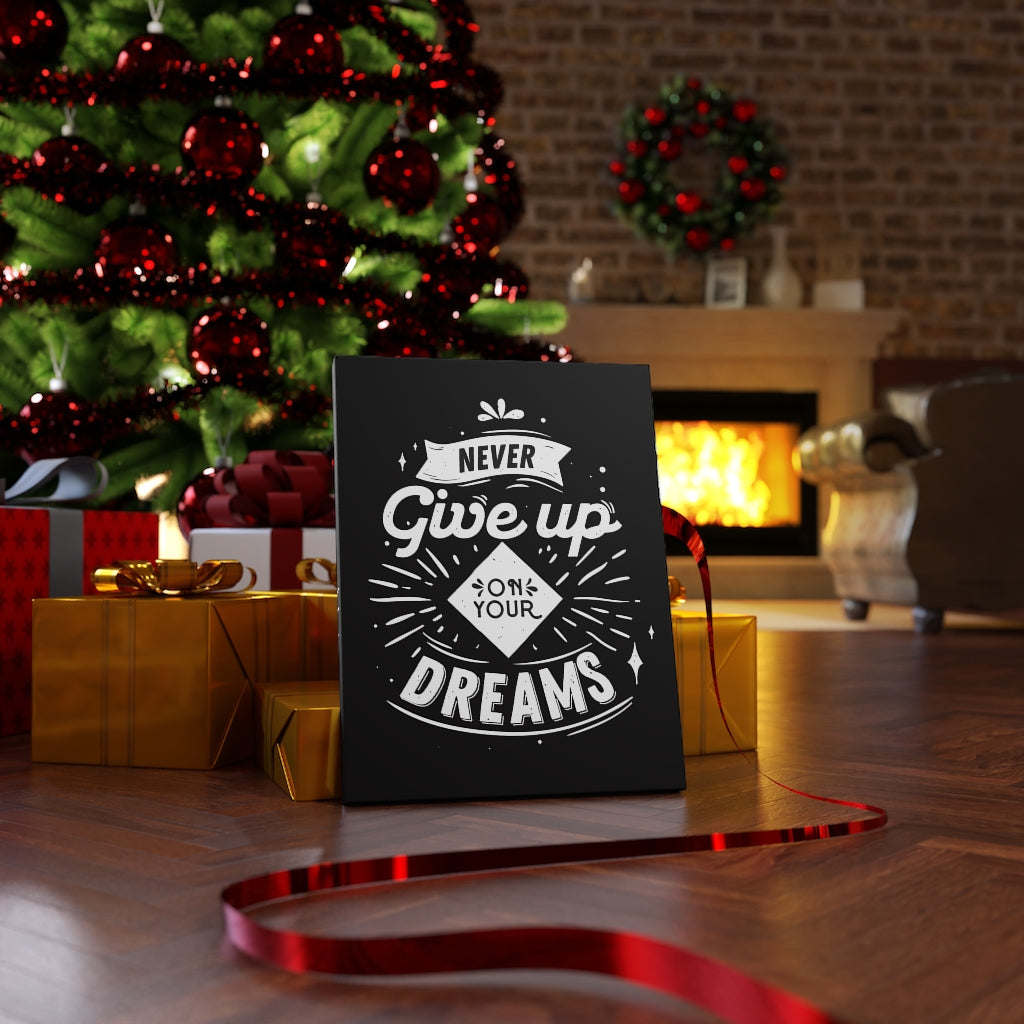 Scripture Walls Inspirational Wall Art Never Give Up Black Wall Art Motivational Motto Inspiring Prints Artwork Decor Ready to Hang Unframed-Express Your Love Gifts