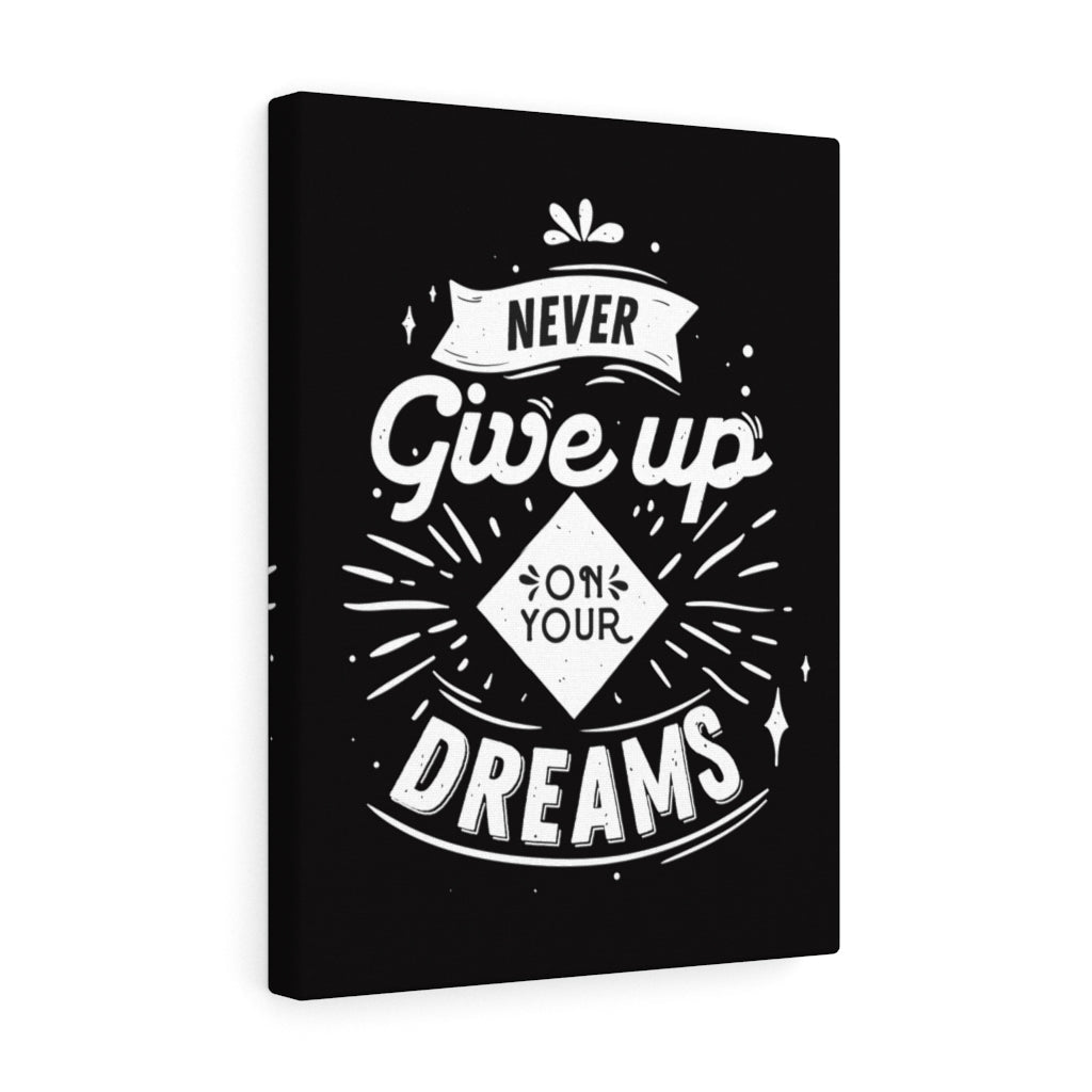 Scripture Walls Inspirational Wall Art Never Give Up Black Wall Art Motivational Motto Inspiring Prints Artwork Decor Ready to Hang Unframed-Express Your Love Gifts