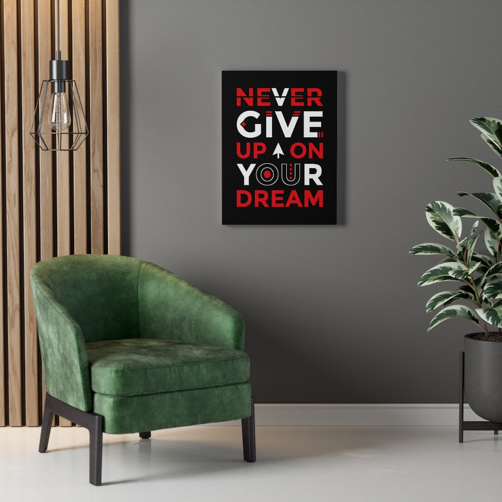 Scripture Walls Inspirational Wall Art Never Give Up On Your Dream Wall Art Motivation Wall Decor for Home Office Gym Inspiring Success Quote Print Ready to Hang Unframed-Express Your Love Gifts