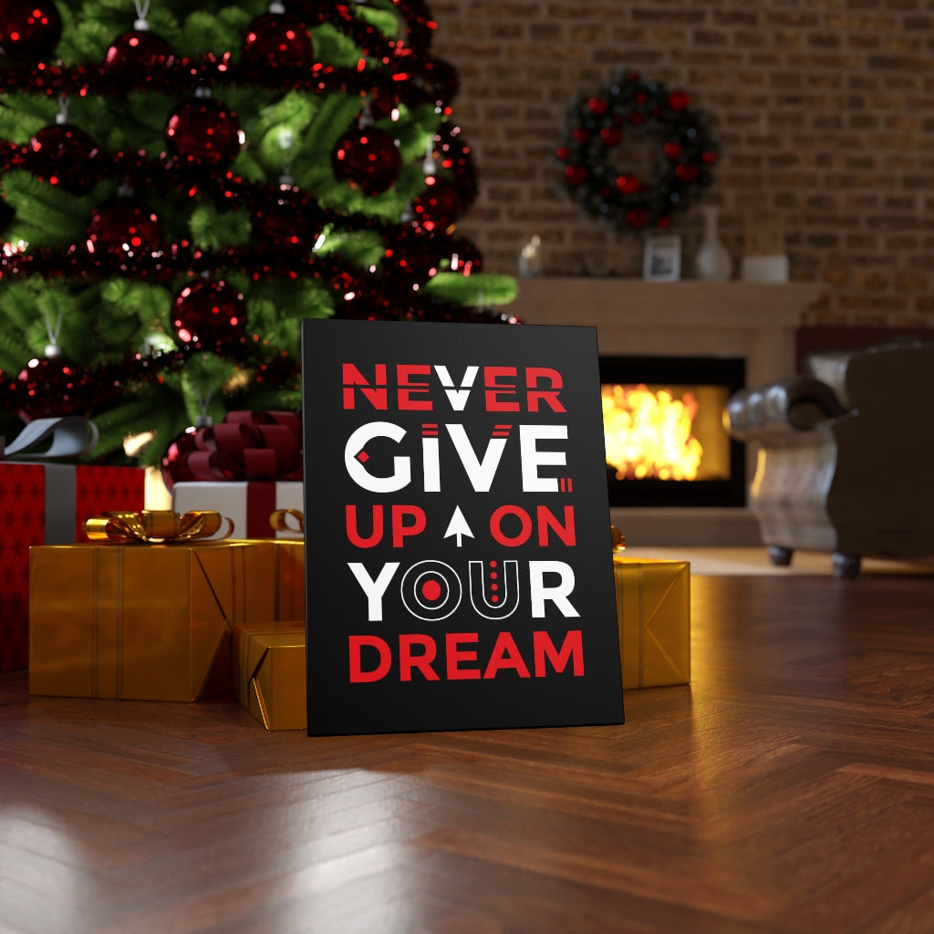 Scripture Walls Inspirational Wall Art Never Give Up On Your Dream Wall Art Motivation Wall Decor for Home Office Gym Inspiring Success Quote Print Ready to Hang Unframed-Express Your Love Gifts