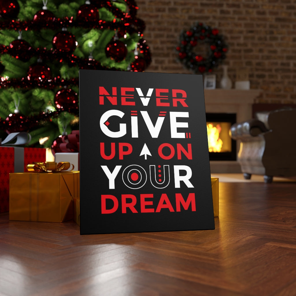 Scripture Walls Inspirational Wall Art Never Give Up On Your Dream Wall Art Motivation Wall Decor for Home Office Gym Inspiring Success Quote Print Ready to Hang Unframed-Express Your Love Gifts