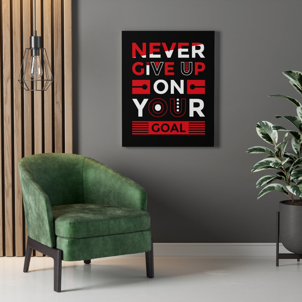 Scripture Walls Inspirational Wall Art Never Give Up On Your Goal Wall Art Motivation Wall Decor for Home Office Gym Inspiring Success Quote Print Ready to Hang Unframed-Express Your Love Gifts