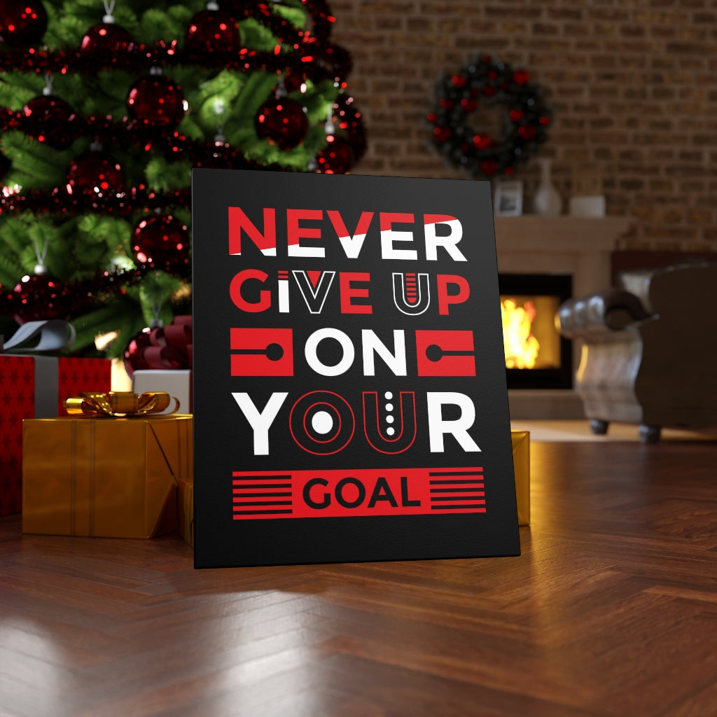 Scripture Walls Inspirational Wall Art Never Give Up On Your Goal Wall Art Motivation Wall Decor for Home Office Gym Inspiring Success Quote Print Ready to Hang Unframed-Express Your Love Gifts