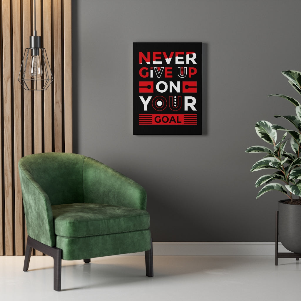 Scripture Walls Inspirational Wall Art Never Give Up On Your Goal Wall Art Motivation Wall Decor for Home Office Gym Inspiring Success Quote Print Ready to Hang Unframed-Express Your Love Gifts