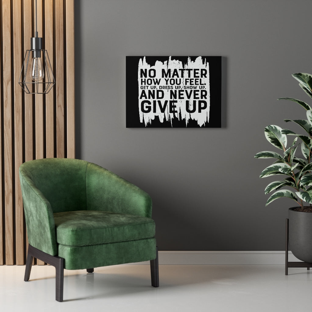 Scripture Walls Inspirational Wall Art Never Give Up Wall Art Motivation Wall Decor for Home Office Gym Inspiring Success Quote Print Ready to Hang Unframed-Express Your Love Gifts