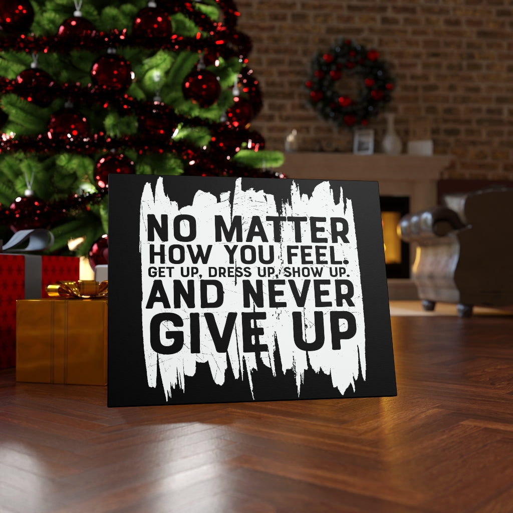 Scripture Walls Inspirational Wall Art Never Give Up Wall Art Motivation Wall Decor for Home Office Gym Inspiring Success Quote Print Ready to Hang Unframed-Express Your Love Gifts