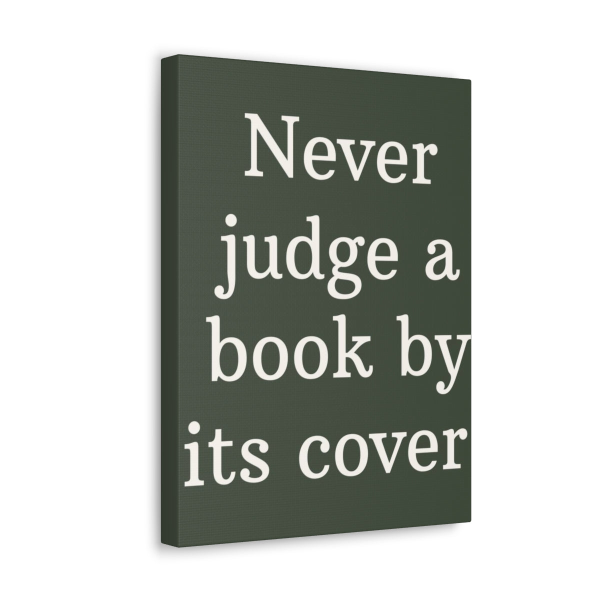 Scripture Walls Inspirational Wall Art Never Judge A Book Motivation Wall Decor for Home Office Gym Inspiring Success Quote Print Ready to Hang Unframed-Express Your Love Gifts