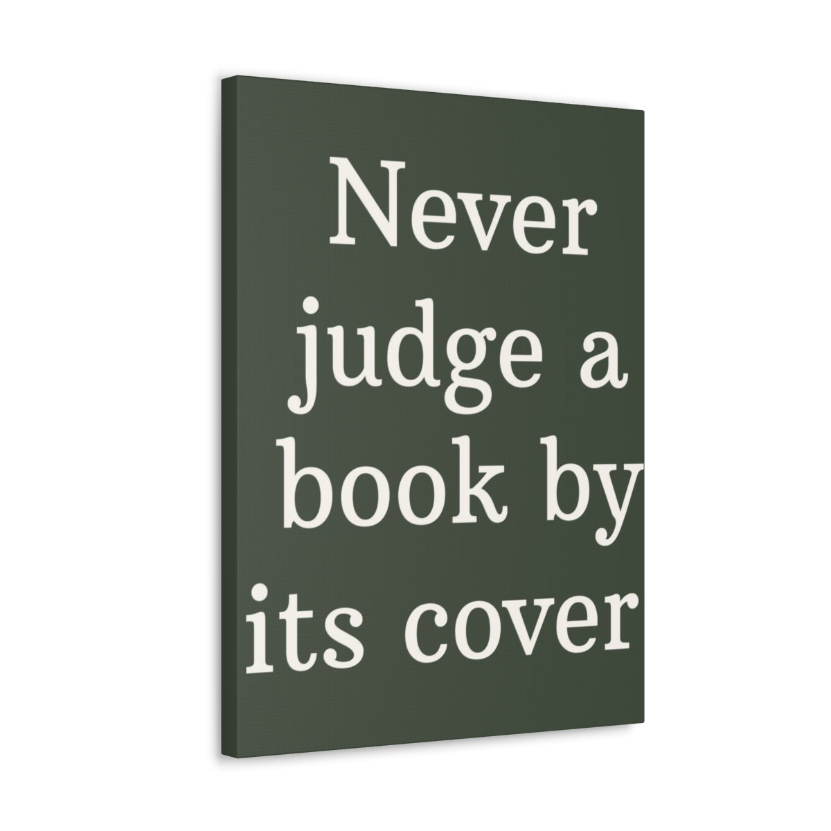 Scripture Walls Inspirational Wall Art Never Judge A Book Motivation Wall Decor for Home Office Gym Inspiring Success Quote Print Ready to Hang Unframed-Express Your Love Gifts