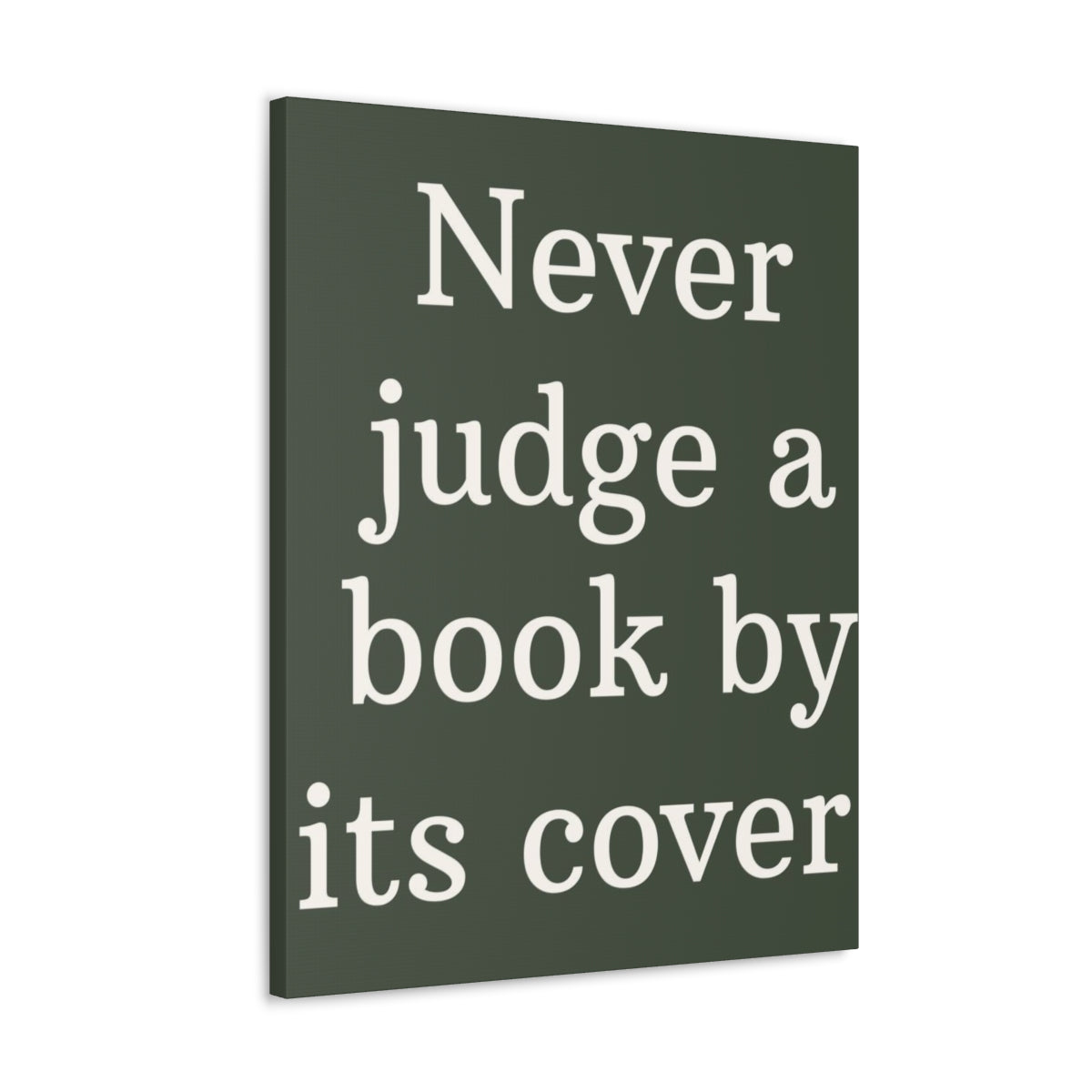 Scripture Walls Inspirational Wall Art Never Judge A Book Motivation Wall Decor for Home Office Gym Inspiring Success Quote Print Ready to Hang Unframed-Express Your Love Gifts