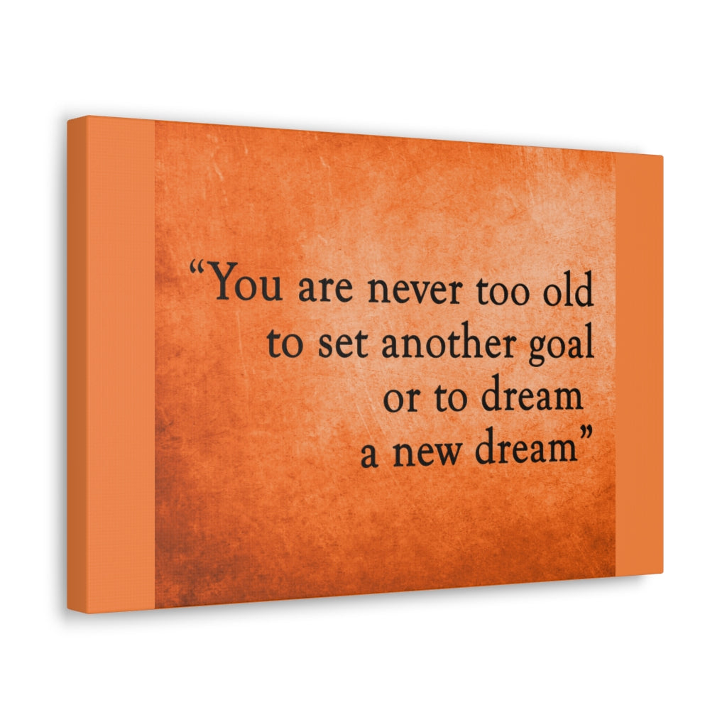 Scripture Walls Inspirational Wall Art Never Old To Set Goal Motivation Wall Decor for Home Office Gym Inspiring Success Quote Print Ready to Hang Unframed-Express Your Love Gifts