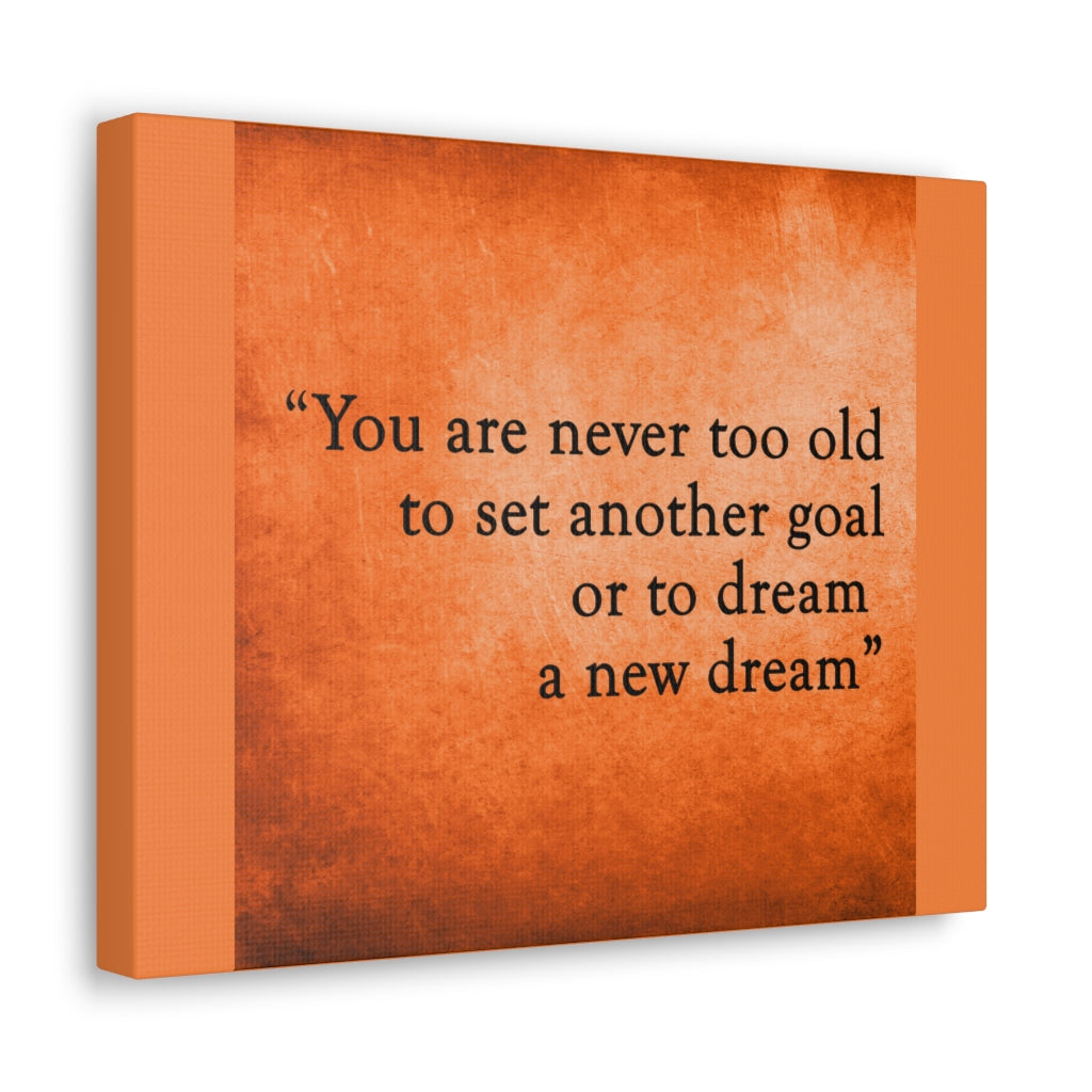 Scripture Walls Inspirational Wall Art Never Old To Set Goal Motivation Wall Decor for Home Office Gym Inspiring Success Quote Print Ready to Hang Unframed-Express Your Love Gifts