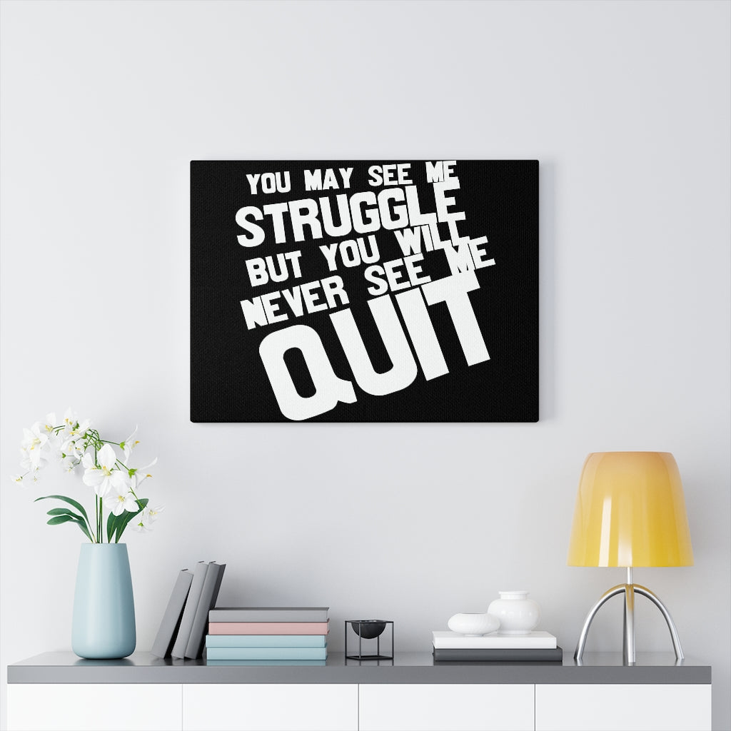 Scripture Walls Inspirational Wall Art Never See Me Quit Wall Art Motivation Wall Decor for Home Office Gym Inspiring Success Quote Print Ready to Hang Unframed-Express Your Love Gifts