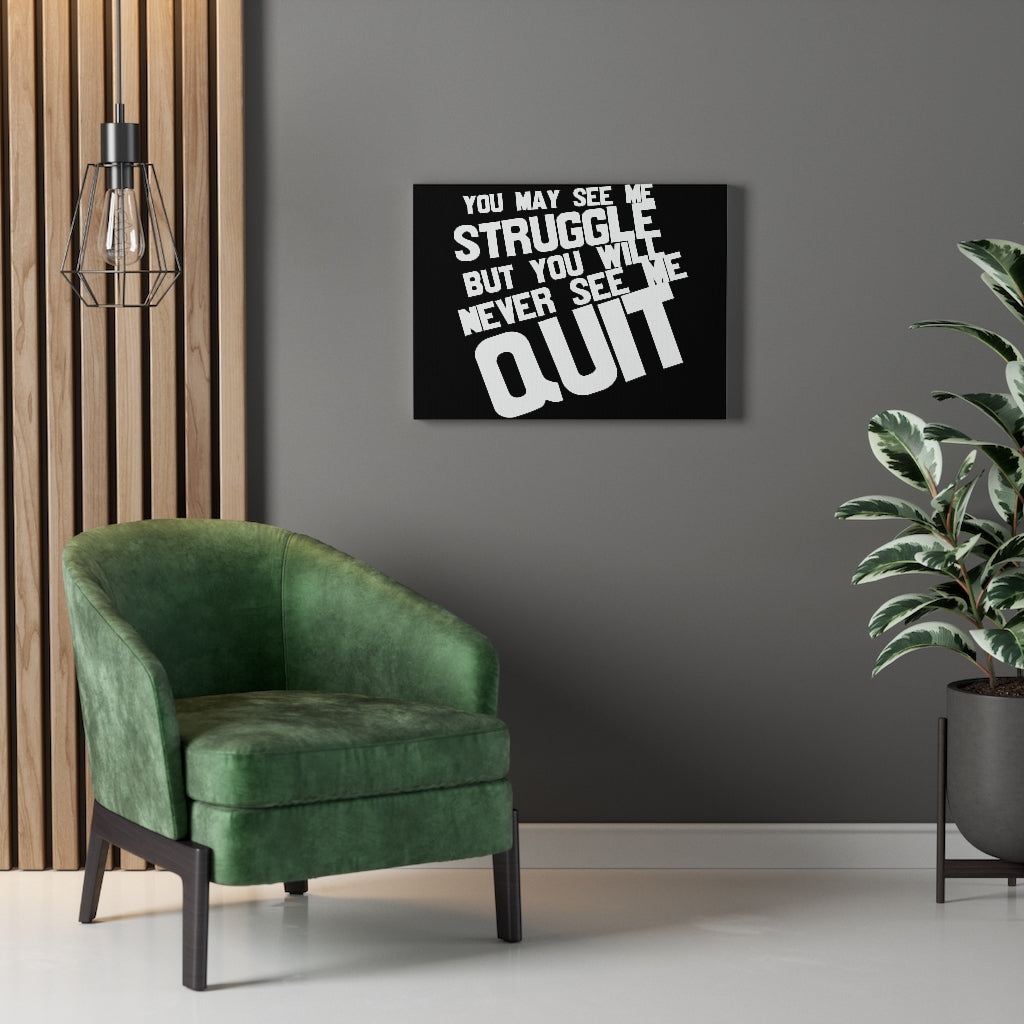Scripture Walls Inspirational Wall Art Never See Me Quit Wall Art Motivation Wall Decor for Home Office Gym Inspiring Success Quote Print Ready to Hang Unframed-Express Your Love Gifts