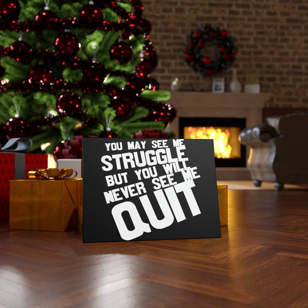 Scripture Walls Inspirational Wall Art Never See Me Quit Wall Art Motivation Wall Decor for Home Office Gym Inspiring Success Quote Print Ready to Hang Unframed-Express Your Love Gifts
