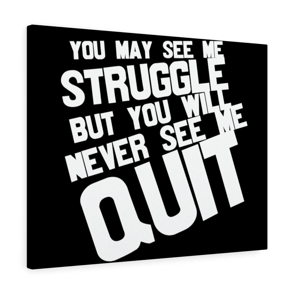 Scripture Walls Inspirational Wall Art Never See Me Quit Wall Art Motivation Wall Decor for Home Office Gym Inspiring Success Quote Print Ready to Hang Unframed-Express Your Love Gifts